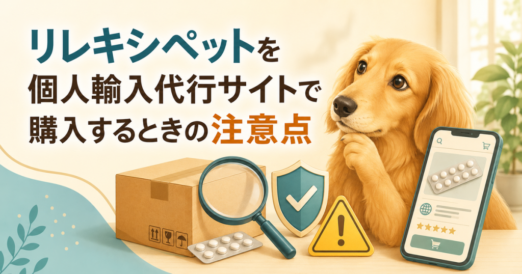 リレキシペットを個人輸入代行サイトで購入するときの注意点